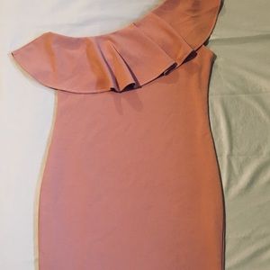 Guess dress, one shoulder ruffle. Size L